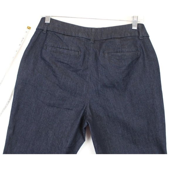 St. John's Bay Capri Jeans Women 10 Blue Denim High Rise Stretch Dark Wash - Picture 4 of 12